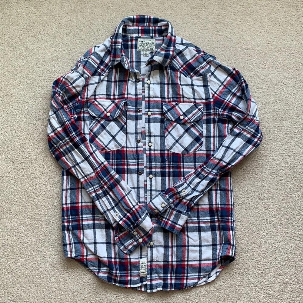 Lucky Brand Boy’s Plaid Flannel Shirt